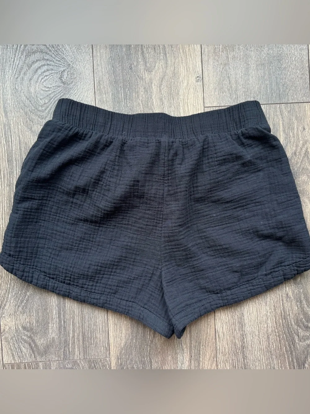 Calia Black 100% Cotton Gauze Drawstring Shorts Size Medium
